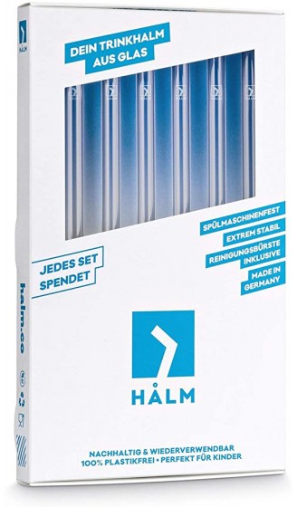 HALM Glasstrohhalme Set Prost Edition International in 6 verschiedenen Sprachen Cheers Santé Salud Cin-Cin Spülmaschinenfest Wiederverwendbar - B08L9M3M6JJ