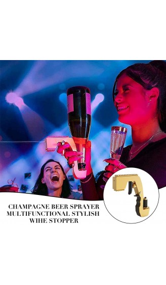 Jooheli Champagne Spray Gun,Korkenzieher Champagner Weinspender Brunnen für Party Versorgung,Pub Golden - B099ZSG4HGA
