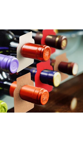 300 Stück Weinflaschenetiketten Papier Wiederverwendbare Weinkelleretiketten Doppelseitige Weinflaschen-Hängeetiketten Farbig für Weinflaschen-Lagerregale Markierungen Rot Weiß Braun 5,7 x 8,9 cm - B098PTZXQME