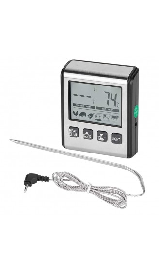 Grillthermometer Lebensmittel Digitales Grillthermometer Temperaturalarm BBQ Klappsonde Fleischthermometer - B097GXPDBYJ