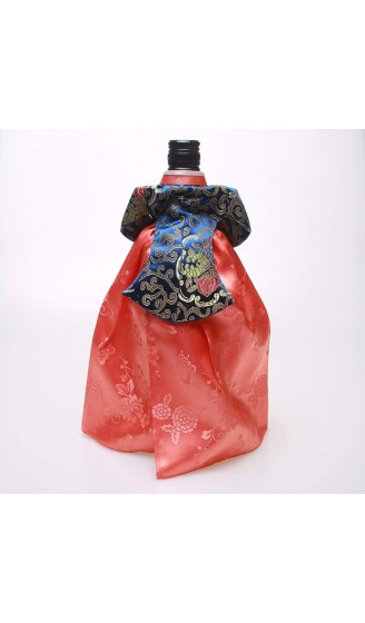 Koreanische Traditionelle Queen Hanbok Weinflaschenhülle Orange - B08P1G4B5GW