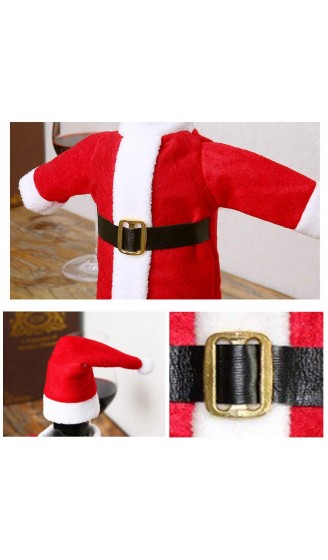 LERTREE Weinflaschenüberzug mit Weihnachtsmann-Mantel und Hut-Flaschenärmel für Weihnachten Party Zuhause Abendessen - B08KDSGJDM1