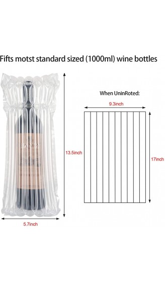 LIVEBAY Weinflaschen-Schutzbeutel 50 Packungen mit Bump Bubble Cushion Wrap Aufblasbare Luftsäulenkissenhülle Weinschutz für Gepäck Fluggesellschaft Reise - B08QCC5GGV4