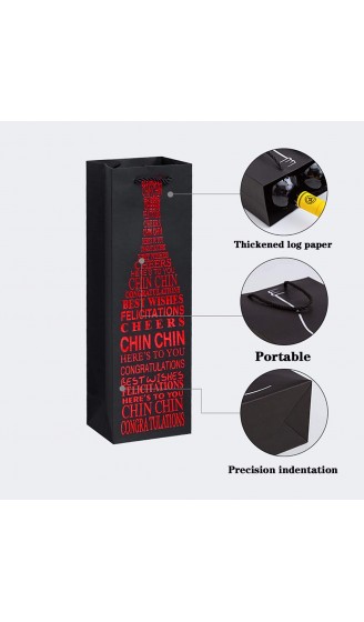 LOKIH Black Wine Geschenktüte Für Weinflasche Whisky Spirits Wine Reusable Bag Einzelpackung 10Er Pack,Silber - B08JM7BXM8E