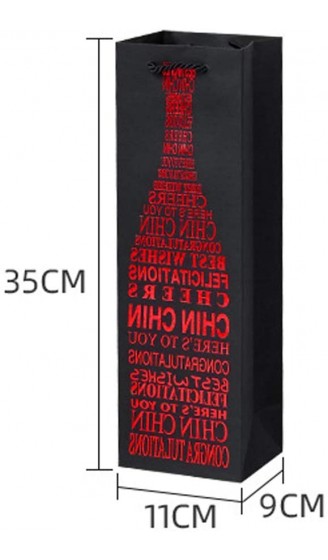 LOKIH Black Wine Geschenktüte Für Weinflasche Whisky Spirits Wine Reusable Bag Weinglasmuster 10Er Pack,Silber - B08JM8BV3DD
