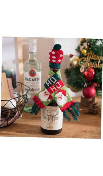 Ruluti 1set Weihnachtsweinflasche Geschenk Bag Pullover Wein Set Gestrickte Wein Flasche Kleid Für Party Tischdekoration Geschenke Weihnachten Wein Flaschenkappen - B09JSH84HBL