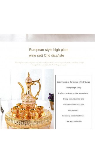 STRAW Weißweinglas Set Haushalt Europäischen Hochteller Metall-Alkohol-Becher-Tablett Handwerk Dekoration Hochzeit Requisiten Color : B - B09B7WKLDNJ