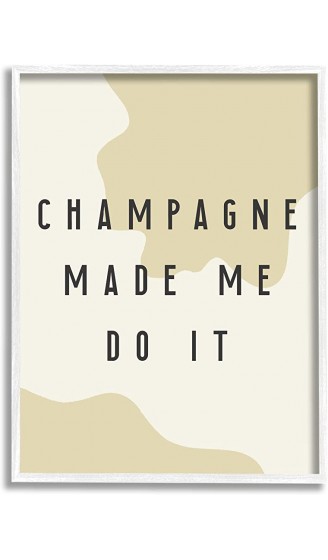 Stupell Industries Champagner Made Me Do It Wine Abstraktes Muster Design von Daphne Polselli White Gerahmtes Wandbild 28 x 35 cm - B09L1MDLRSH
