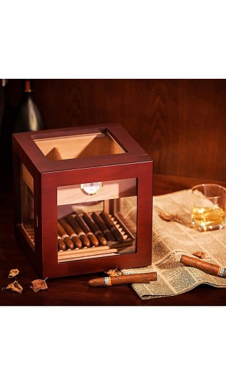 CGgJT Zigarren-Humidore Zigarrenbefeuchter Kubanischer Zigarrenbefeuchter Konstante Temperatur Feuchtigkeitsspendende Zedernholz Versiegelt Große Kapazität Zigarrenkasten Braun - B09Y8RD3F3G