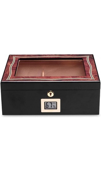 LZQBD ZENGQIANGJING Cedar Hölzerne Zigarrenbox Humidor Schrank Aufbewahrungskoffer mit Hygrometer Dekorative Box - B09WMH5ZD2G