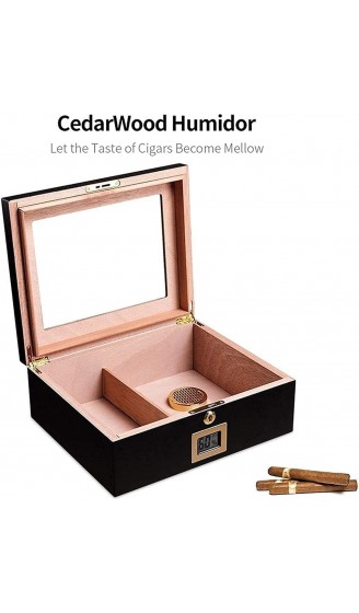 LZQBD ZENGQIANGJING Cedar Hölzerne Zigarrenbox Humidor Schrank Aufbewahrungskoffer mit Hygrometer Dekorative Box - B09WMH5ZD2G