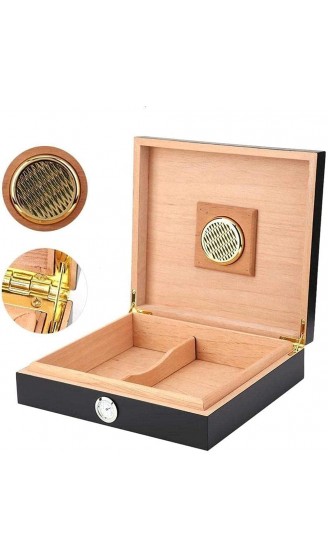 LZQBD ZENGQIANGJING Handgemachte Mini-Zigarrenbox-Humidor im Freien for Reisen dekorative Box-Black Color : Black - B09WMG3KWG6