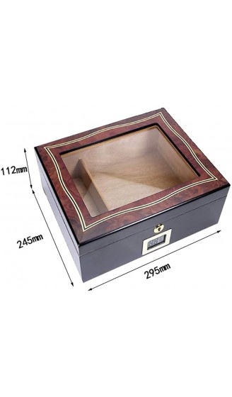 LZQBD ZENGQIANGJING Hölzerne Zigarrenbox-Desktop-Humidor-Zigarre-Desktop-Box Cedar-Humidor-transparentes Glasfenster dekorative Box - B09WMQKPZKX