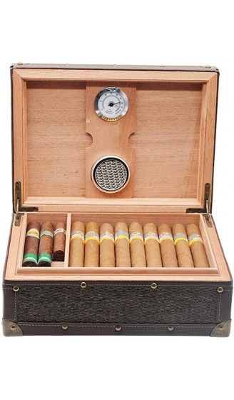 LZQBD ZENGQIANGJING Zigarren-Humidor-Box Cedar-Holz-gefüttertes Desktop-Zigarren-Feld mit Zigarren-Hygrometer und -befeuchter-dekorativer Box - B09WMG767X1