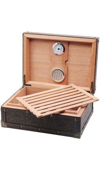 LZQBD ZENGQIANGJING Zigarren-Humidor-Box Cedar-Holz-gefüttertes Desktop-Zigarren-Feld mit Zigarren-Hygrometer und -befeuchter-dekorativer Box - B09WMG767X1