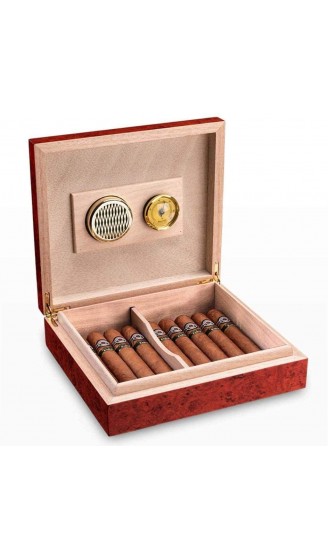 LZQBD ZENGQIANGJING Zigarren-Humidor-Hülle mit Hygrometer-Luftbefeuchter Zedernzigarme Zigarrenbox Reise-Zigarre-Aufbewahrungsbox dekorative Box Farbe: b Color : A - B09WMFQGYLY