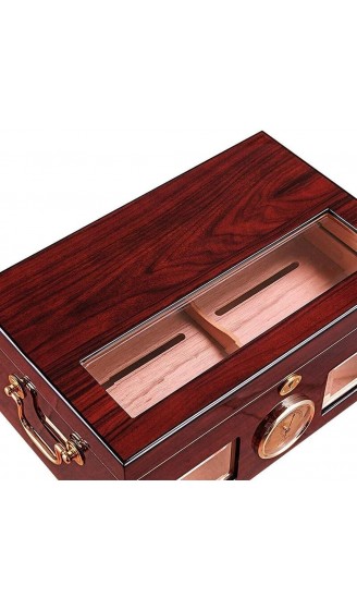 LZQBD ZENGQIANGJING Zigarren-Humidor-Zigarren-Box-Desktop-Humidor mit Hygrometer und Luftbefeuchter Zedernteilerdekorationsbox - B09WMGLHQ1Q