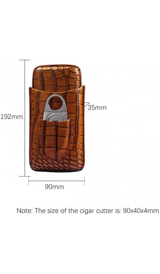LZQBD ZENGQIANGJING Zigarren-Zigarrenbox tragbare Reisende Zigarre-Holster mit Edelstahl-Zigarre dekorativer Box Farbe: Krokodilhaut Color : Crocodile Skin - B09WMGZRQLO