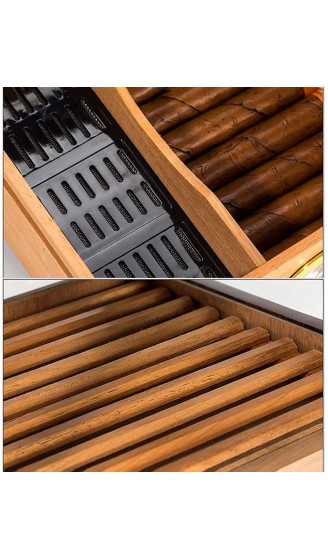 ZENGQIANGJING Zigarren-Humidor Cedar-Zigarre-Aufbewahrungsbox mit verstellbarem Teiler konstante Temperaturfeuchtigkeitszärtliche Zedernholz-hölzerne versiegelte große Zigarrenkasten mit großer Kapa - B09WMQPQH4J