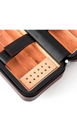 ZENGQIANGJING Zigarrenbox Geschenk-Set Zedernholz Tragbare Reise Leder Humidor-Luftbefeuchter Abnehmbare Tablett Dekorative Box - B09WMFNF6TF