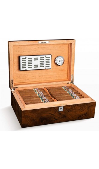 Zigarrenschachtel Humidore Barware Zigarrenbox Gehäuse lackiert Luftbefeuchter Große Kapazität Zigarrenschrank Doppelzone Zigarrenkasten High-End-Zigarrenkasten Feuchtigkeitsspendende Große Kapazität - B09Y2RBZT2M