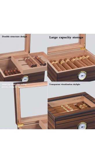 Zigarrenschachtel Humidore Cedar Box Zigarre Großraum Lagerung Xueli Zigarettenetui-Doppelpartition Lagerung Farbe: Holzfarbe Größe: 26 * 22 * ​​11,5 cm - B09Y444DRR7