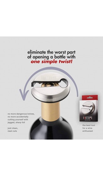 Vintorio Wein Folienschneider Schneiden Sie mühelos schwierige Weinkapseln auf Weinflaschen Metallbeschichteter Körper scharfe Klingen - B08D3PR8YTY
