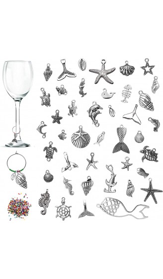 CNYMANY Weinglas-Anhänger Kelch Getränkemarker Stichworte und Bunte Perlen für Wein Cocktail Champagner Verkostung von Partyartikeln Dekorationszubehör Geschenke - B09PYZSY6L7