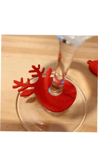 Froiny 8 Stücke Weihnachten Wein Glas Dekorative Trinkbecher Bezeichner Getränk Marker Anhänger Filz Cup Ring - B09JLVNBV1T