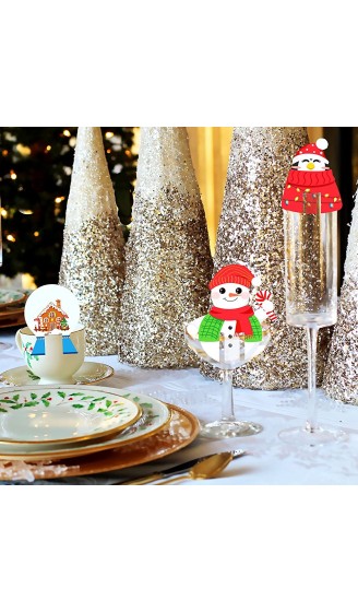 JeVenis 24 STÜCKE Weihnachten Weinbecher Karten Weihnachtsweinglas Charms Tischdeko Weihnachten aus Papier Weihnachtsfeierbedarf Weihnachts Tischdeko für Abendessen & Partys - B09JKLS1VPH