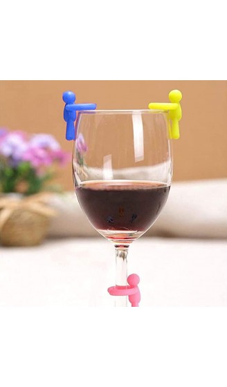 lankai 12 Stück Silikon Weinglas Marker Kreative Glasmarkierer Wiederverwendbare Weinglas Glasmarkierung zur Identifizierung und Dekoration von Getränken Auf Partys - B09K71WZ3L4