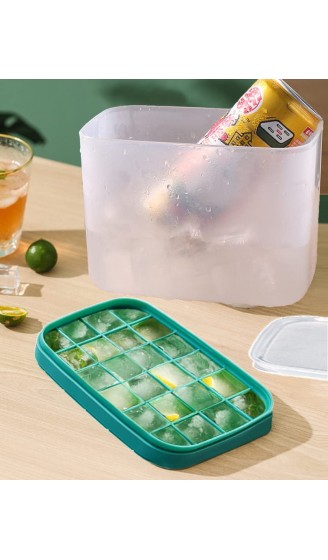 Eiswürfelbehälter mit Deckel Silikon Eiswürfelform mit Deckel Eiswürfelbox Ice Cube Tray Stapelbar ,BPA Frei für Whiskey Bier Cola Kaffee - B09NY7P95NS