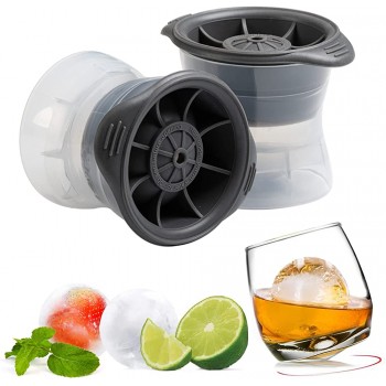 Eiswürfelform für XXXL 6cm Runde Jumbo Eiswürfel Eiswürfelform aus Silikon BPA Frei Leichtes Herauslösen Wie Lced Vodka Whiskey Scotch Whiskey Cocktails Tequila Etc2 Set - B098776ZTXD