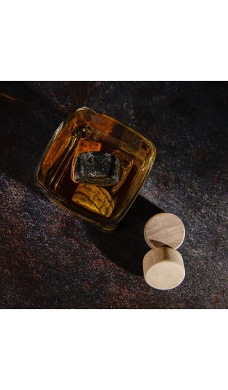 GOURMEO Whisky Steine 6 Stück aus Marmor und Granit I wiederverwendbare Eiswürfel Whiskysteine Whisky Stones Kühlsteine - B086T37ZV12