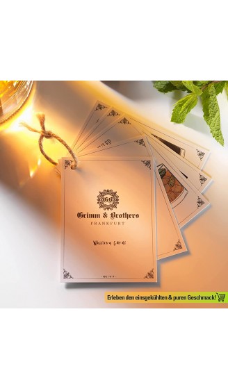 Grimm & Brothers: Whiskey Steine Set- 9 Tigeraugen Steine- Graviertes Bambus Gestell- Kühlsteine- Whisky Geschenke für Männer- Wiederverwendbare Eiswürfel- Whiskey stones- Whisky Geschenkset - B08ZGQ8FZM9