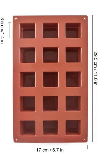 ionEgg 15 Mulden 3,6 cm Quadratische Silikonform Würfelform für die Herstellung von Schokolade Süßigkeiten Kuchen Eiswürfel Trüffel Pralinen 2 Stück - B096BHX36QH
