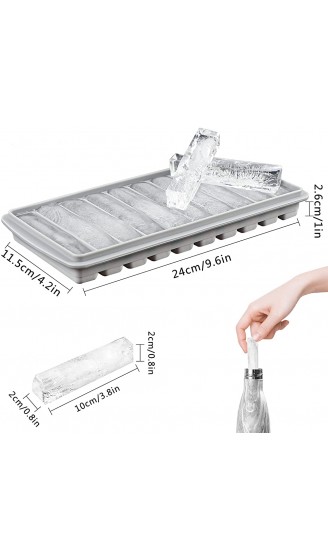 LessMo Silikon-Eiswürfelform Eiswürfelform mit Deckel LFGB Zertifiziert und BPA-Frei Leicht zu Entnehmen Verwendbar für Frozen Drinks Whiskey und Cocktails 10 Fächer - B07T1P8QZGV