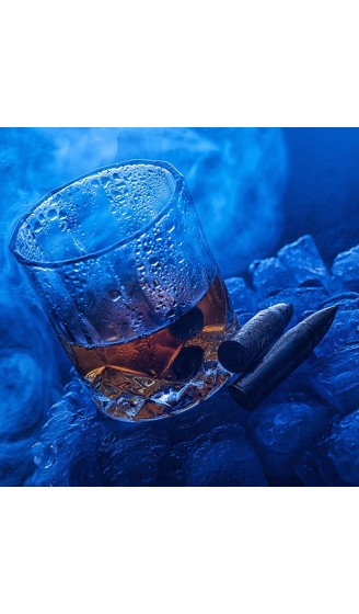 Premium Edelstahl Whisky Steine Geschenkset – Hohe Kühltechnologie 6 Whisky Bullet Eiswürfel Wiederverwendbar Edelstahl Eiswürfel Whiskey Patrone Geschenkset Männer Edelstahl Kühlstein - B079KSJM3C1