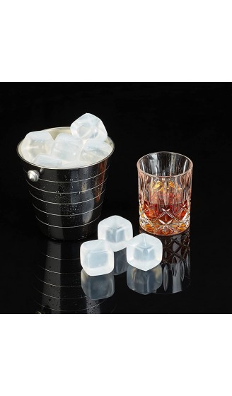 Relaxdays Eiswürfel wiederverwendbar 24 Stück XXL Dauereiswürfel Kunststoff Partyeiswürfel für Getränke transparent - B092ZFJSJY9