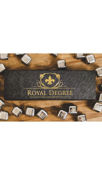 Royal Degree Whisky Set Premium Edelstahl-Eiswürfel ALS Geschenk-Set oder Bar-Zubehör Whisky Wein und mehr kühlen ohne verwässern - B01MY7PFZ0V