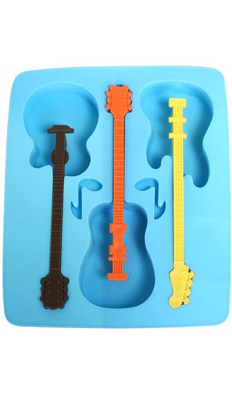 TRIXES Blaue Eiswürfelform für Gitarreneiswürfel Silikonform Neuheit - B01LYH1NMCU