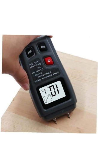 0-99,9% Zwei Pins Digitalholz Feuchtigkeitszähler Holz Luftfeuchtigkeit Tester Hygrometer Holzdämmerungsdetektor Große LCD-Anzeige - B09TZM3HXF8