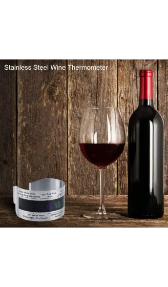 Lecxin Weinthermometer Edelstahlarmband-Thermometer für Weinflasche für Wassertanks Alle Arten von festen Oberflächen - B08CBTV6DQ3