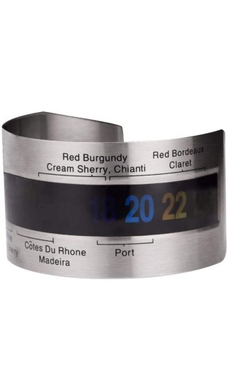 Ruluti 1pc Edelstahl-Wein-Armband Thermometer 4-26 Grad Celsius Red Weißwein Temerature Sensor-messwerkzeuge - B08XK29VTMV
