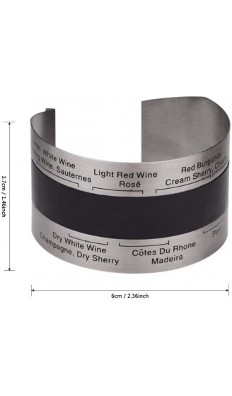 Ruluti 1pc Edelstahl-Wein-Armband Thermometer 4-26 Grad Celsius Red Weißwein Temerature Sensor-messwerkzeuge - B08XK29VTMV