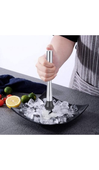 Edelstahl-Eis-Stößel praktische Bar-Zubehör Cocktail-Stößel lange für den Heimgebrauch 30 cm große Stäbe - B08MDPY2J9D