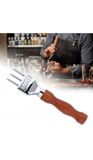 Edelstahl-Eismeißel Pick-Brecher mit Holzgriff entfernen Pick Crushed Ice Tool Bar Zubehör Küchenbar Restaurant Zubehör - B08HX56ZFR5