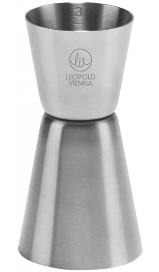 Leopold Vienna Ice Crusher de Luxe Edelstahloptik 176x161x266mm & Barmaß mit Skala matt 1-5 cl - B09BLKZLTZK