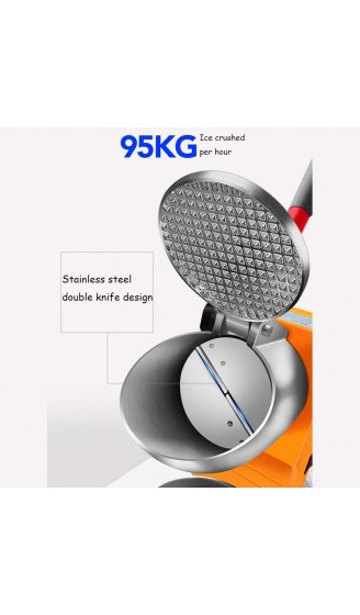 STRAW Elektrischer Eiscrusher-Rasierer Schneekegel-Hersteller-Maschine Orange 200lbs hr für Haupt- und Handelsgebrauch Erhöhen - B0979DMQQHR