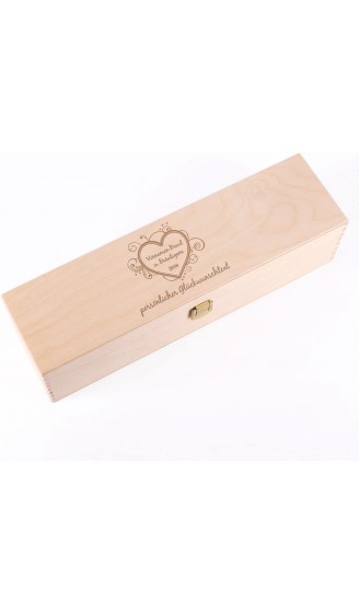 Cera & Toys® Weinbox aus Holz mit gratis Gravur der Namen Datum + Text Hochzeit - B00JPQLBCQU